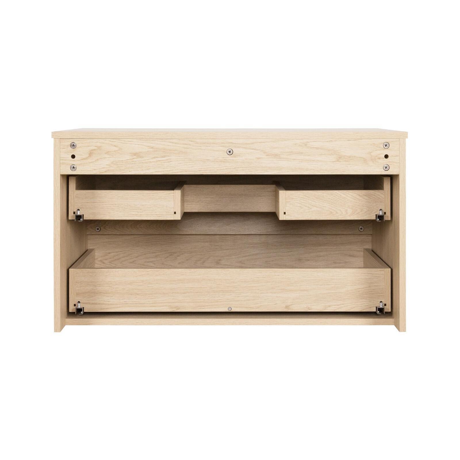 Meuble simple vasque décor chêne 80 cm