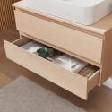 Ensemble meuble simple vasque 80 cm + vasque SADDY + robinet ROB + miroir LYA + colonne SORRENTO