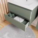 Ensemble meuble simple vasque 60 cm + robinet NETO + miroir Pepper