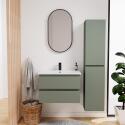 Ensemble meuble simple vasque 60 cm + robinet NETO + miroir Pepper + Colonne Sorrento
