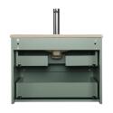 Ensemble meuble simple vasque 60 cm + robinet NETO + miroir Pepper + Colonne Sorrento