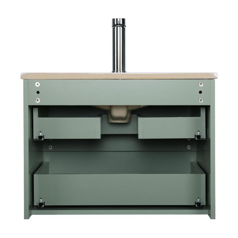 Ensemble meuble simple vasque 60 cm + robinet NETO + miroir Pepper + Colonne Sorrento
