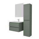 Ensemble meuble simple vasque 60 cm + robinet PIXE + miroir SORRENTO + Colonne SORRENTO