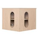 Ensemble meuble sous vasque d'angle + vasque DIEGO + robinet GRIFO + Armoire de toilette d'angle CLEO