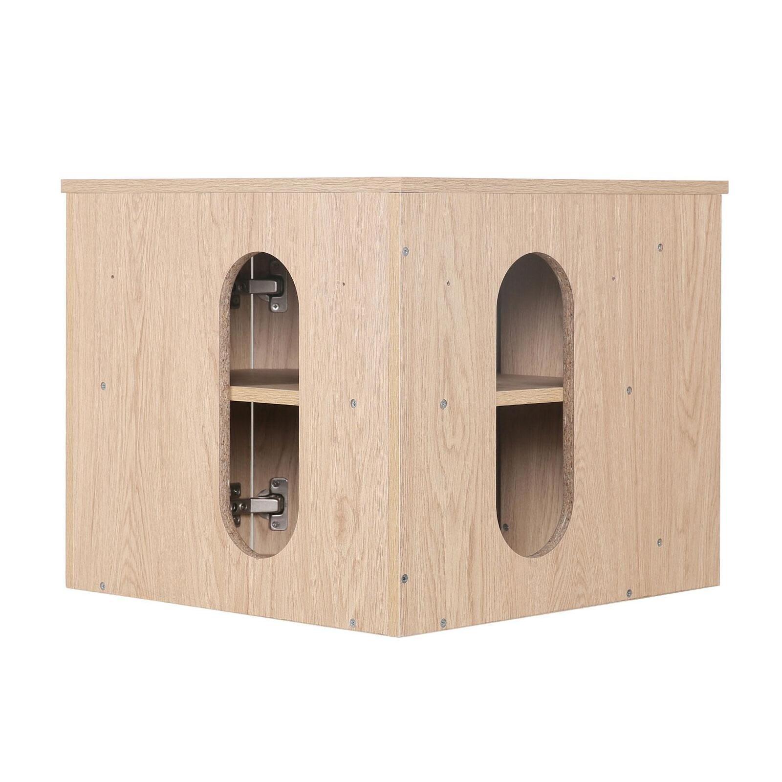 Ensemble meuble sous vasque d'angle + vasque DIEGO + robinet GRIFO + Armoire de toilette d'angle CLEO