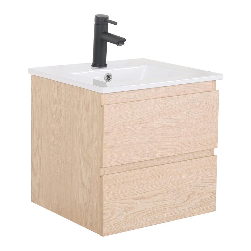 Meuble simple vasque 45 cm + vasque intégrée