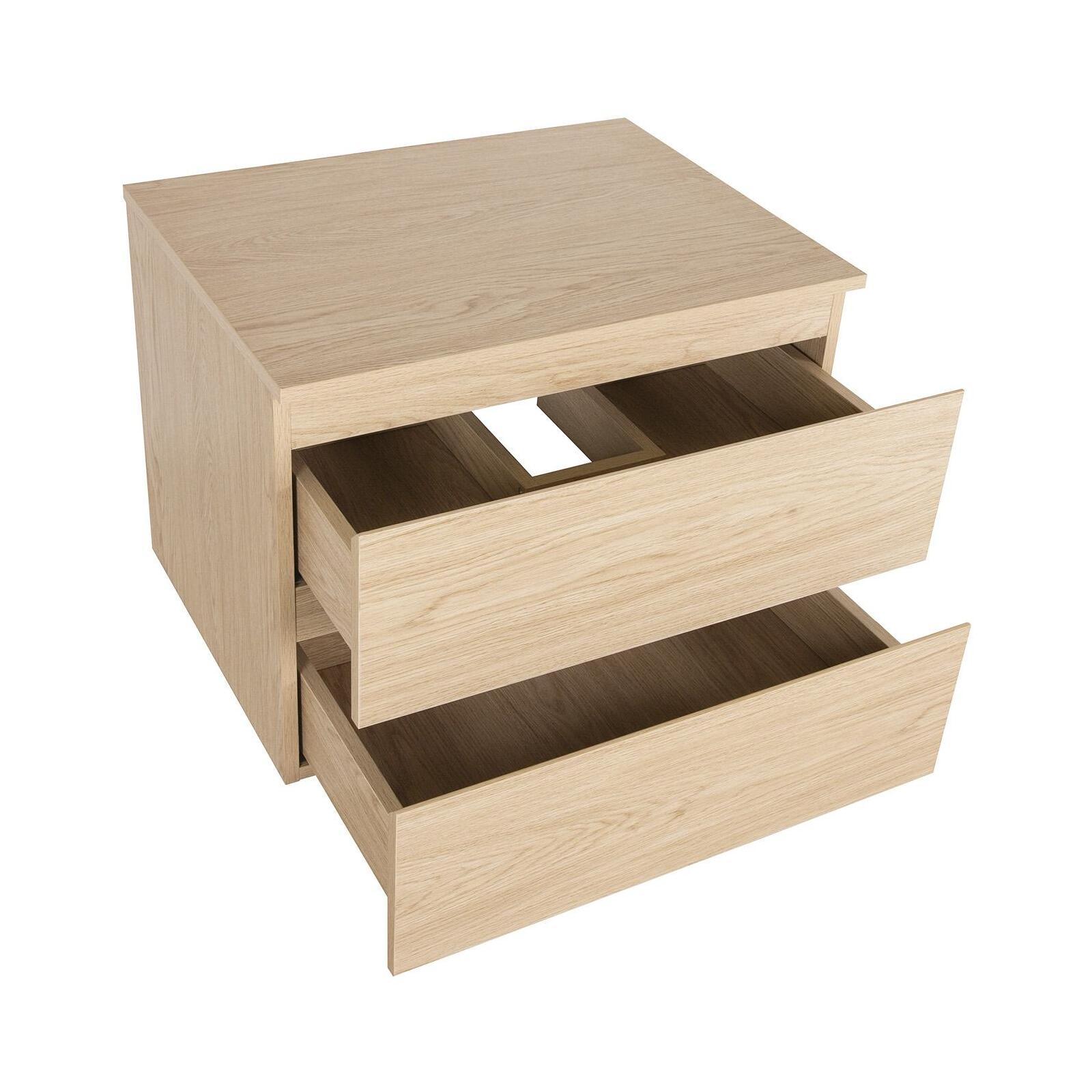 Meuble simple vasque décor chêne 60 cm Meuble simple vasque décor chêne 60 cm