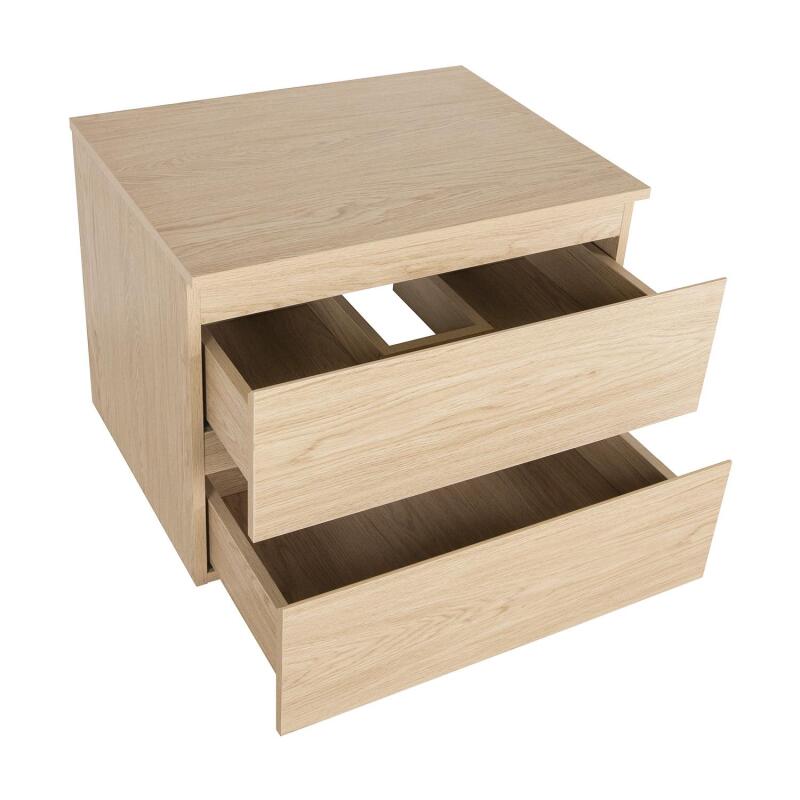 Meuble simple vasque décor chêne 60 cm