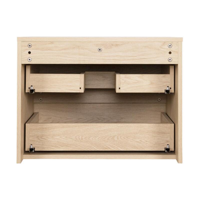 Meuble simple vasque décor chêne 60 cm