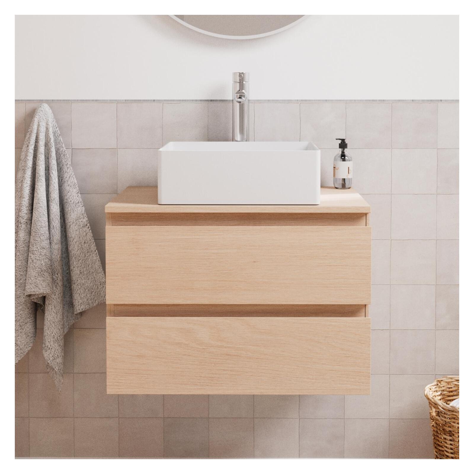 Ensemble meuble simple vasque 60 cm + vasque COMA + robinet TAP