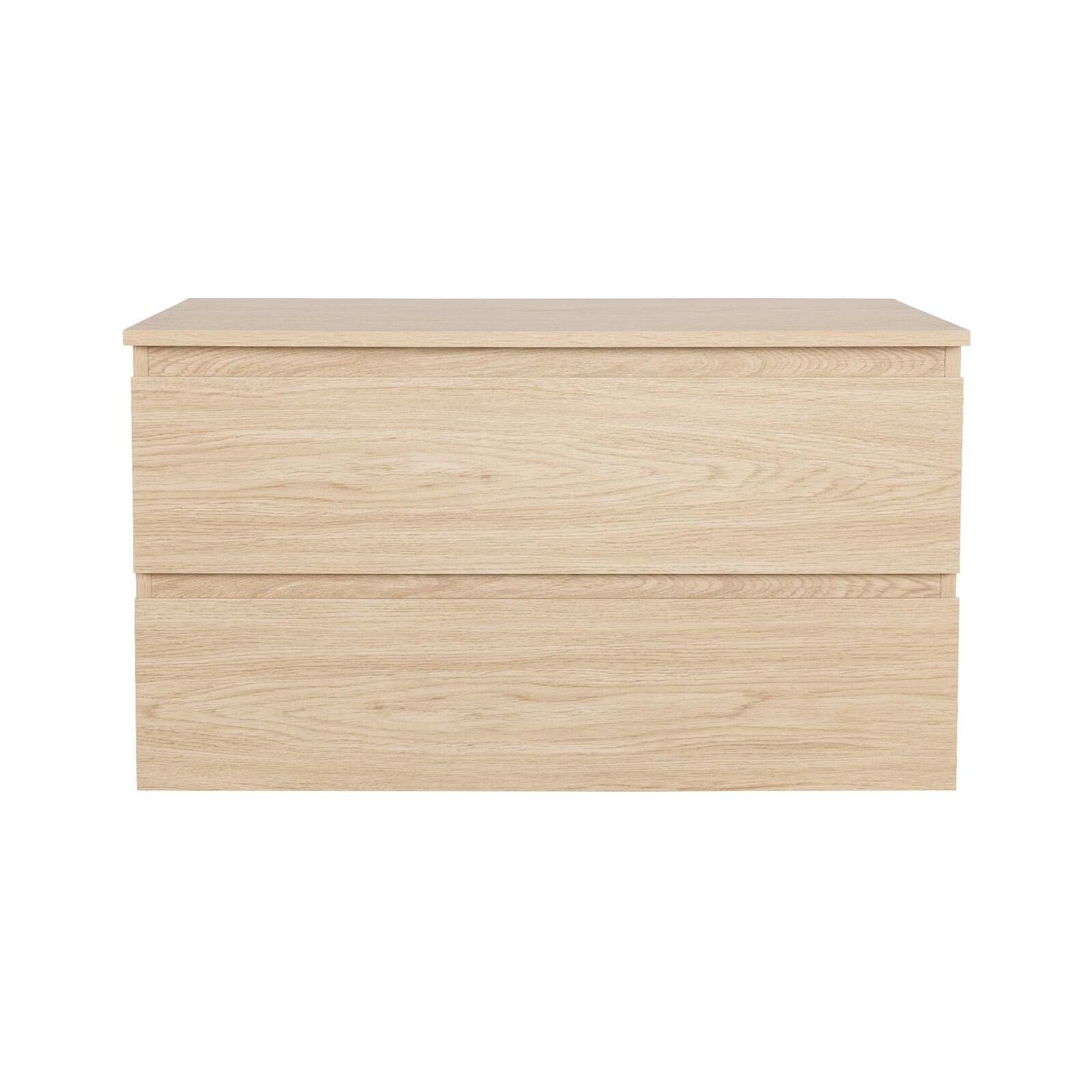 Meuble simple vasque décor chêne 80 cm