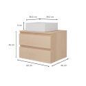 Ensemble meuble simple vasque 60 cm + vasque COMA