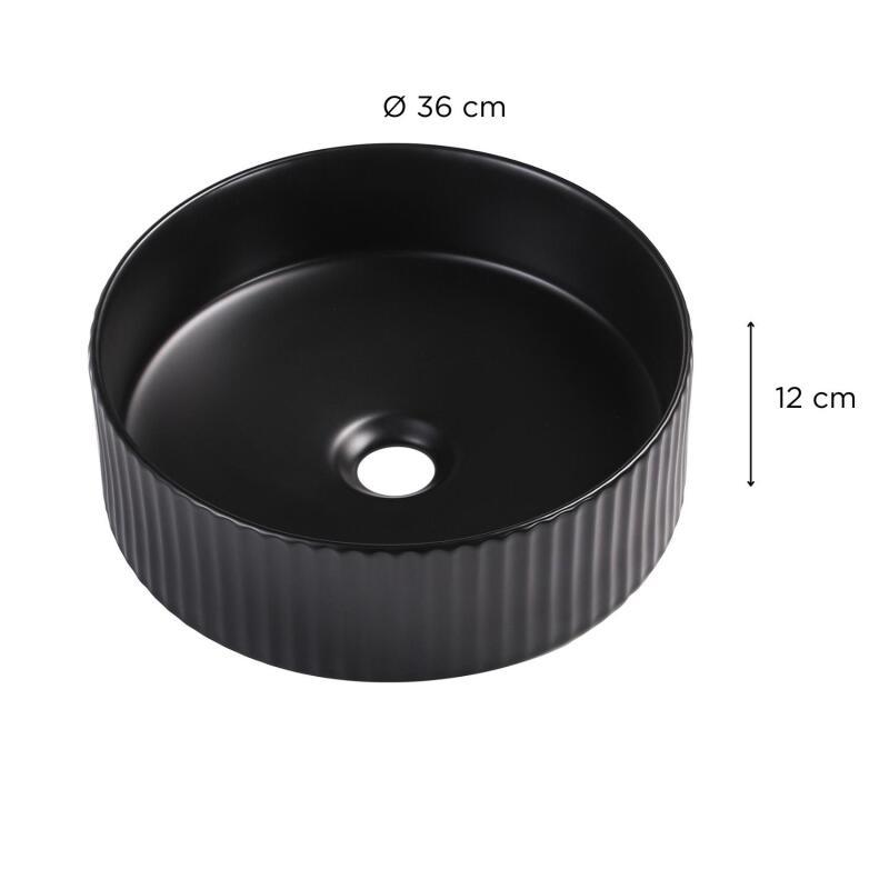 Vasque à poser ronde 36x36cm NELA