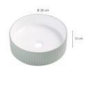 Vasque à poser ronde 36x36cm NELA