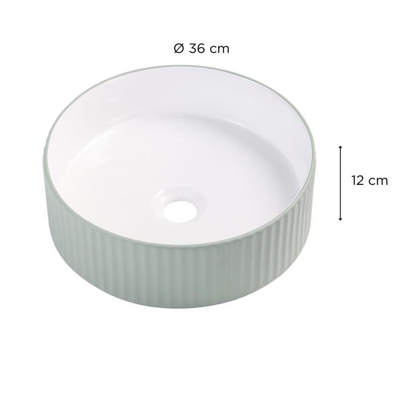 Vasque à poser ronde 36x36cm NELA
