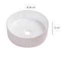 Vasque à poser ronde 36x36cm NELA