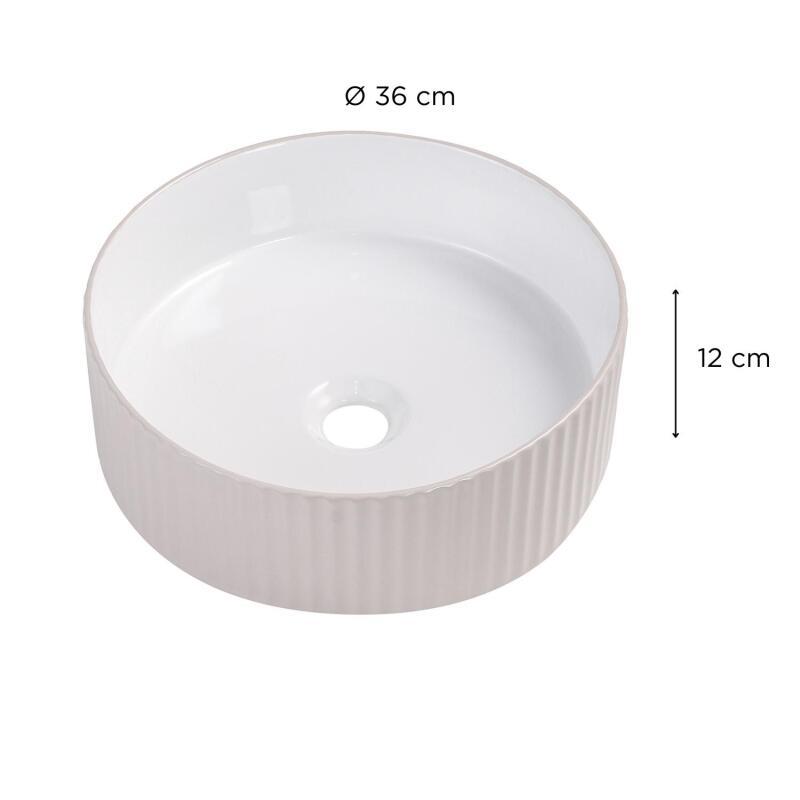 Vasque à poser ronde 36x36cm NELA