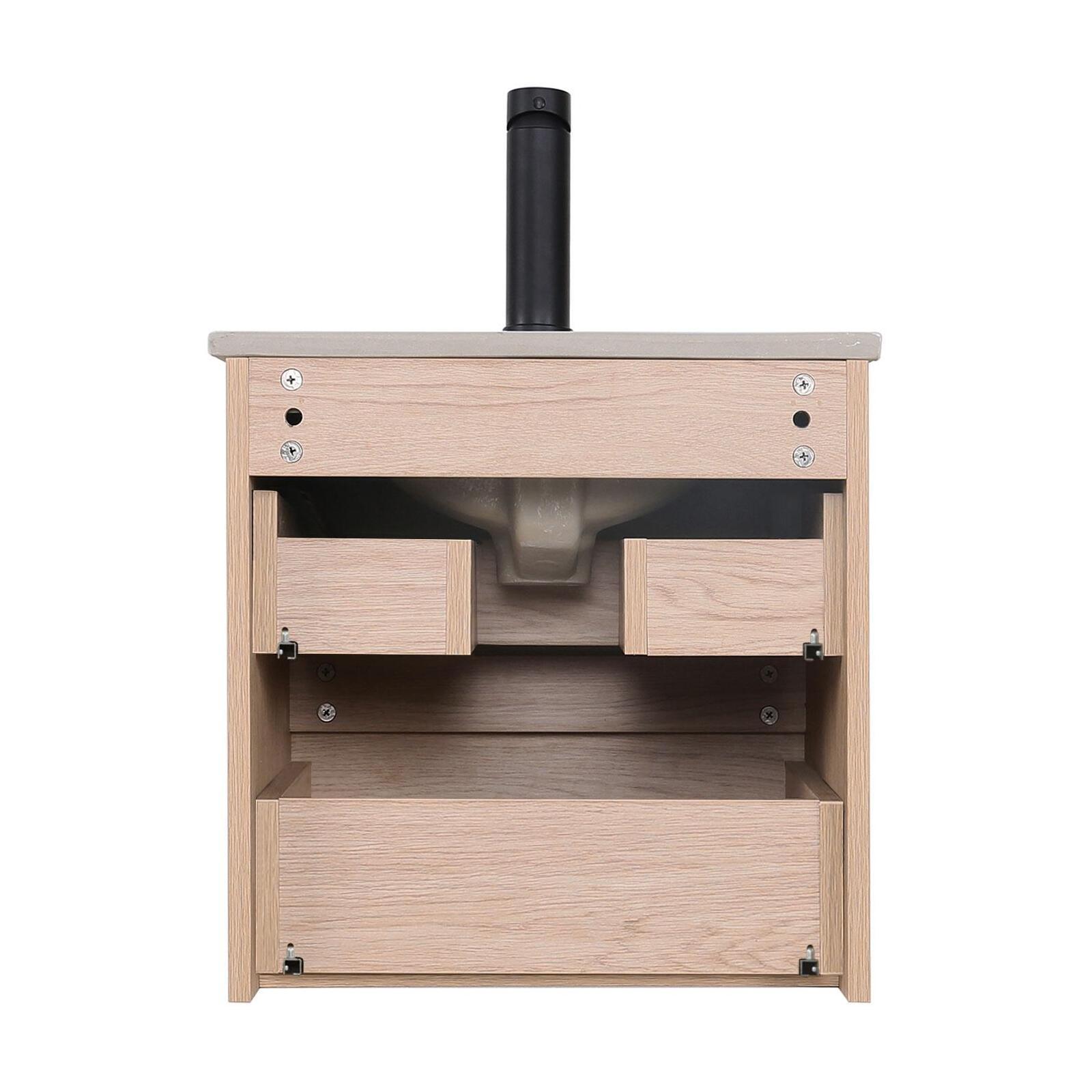 Meuble simple vasque 45 cm + vasque intégrée Meuble simple vasque 45 cm + vasque intégrée