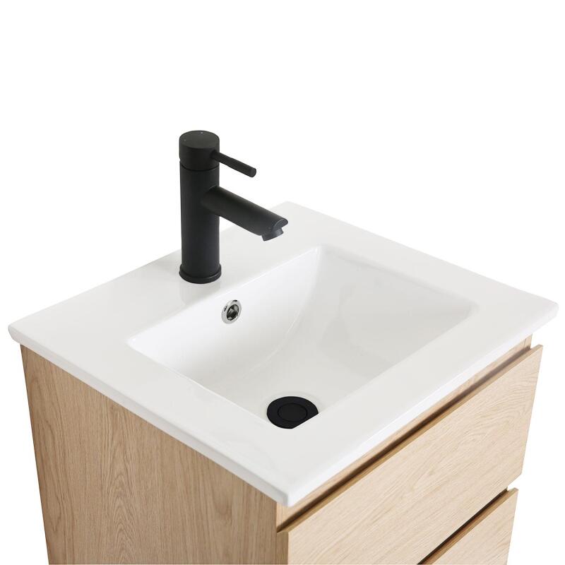 Meuble simple vasque 45 cm + vasque intégrée