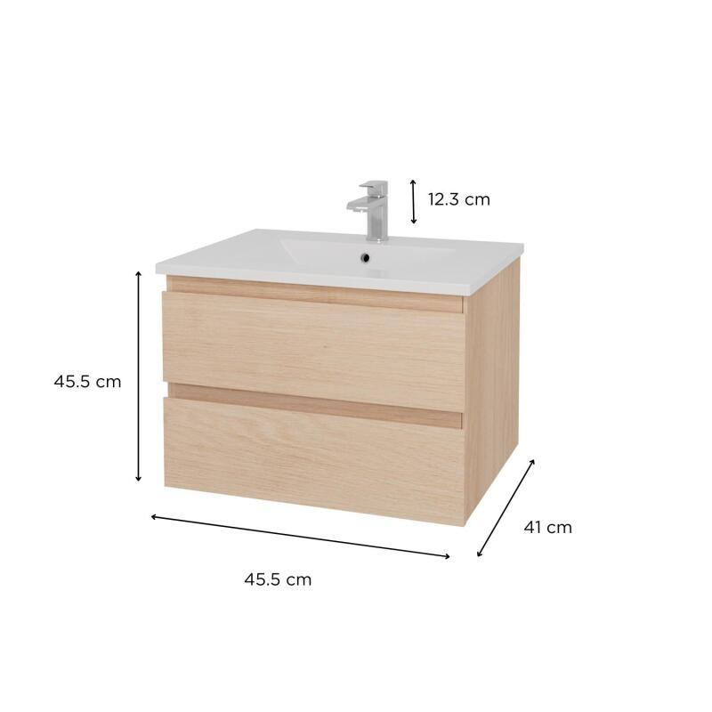 Ensemble meuble simple vasque 45 cm + robinet TAP