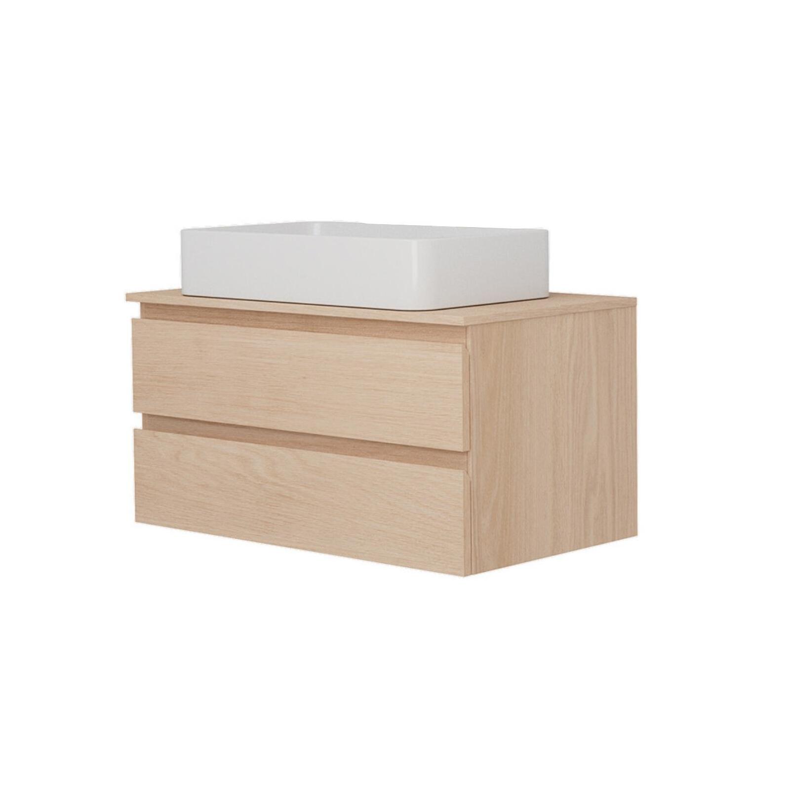 Ensemble meuble simple vasque 80 cm + vasque SADDY