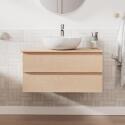 Ensemble meuble simple vasque 80 cm + vasque SACHA + robinet TAP