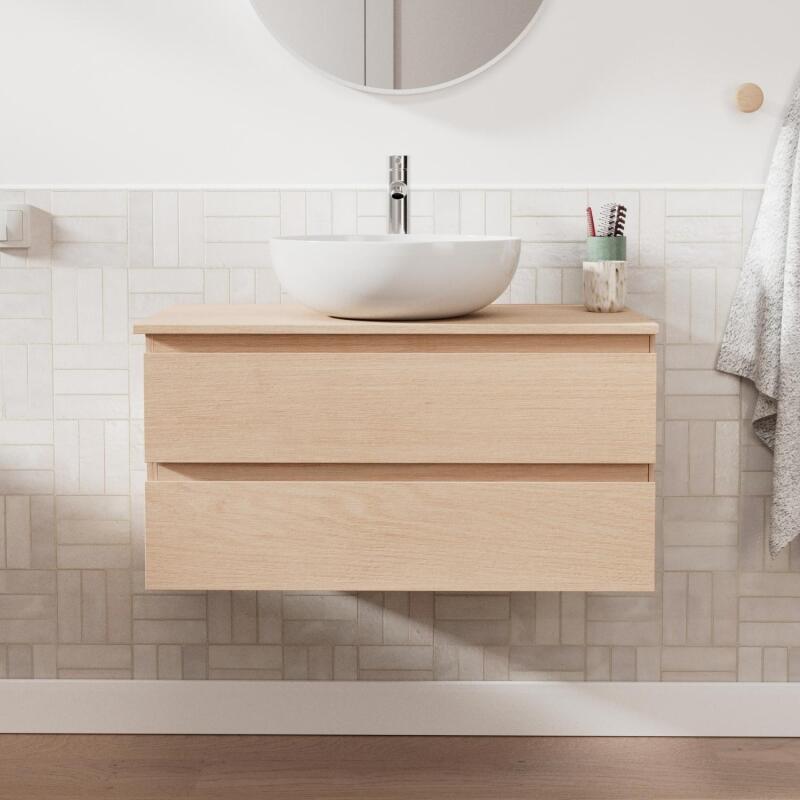 Ensemble meuble simple vasque 80 cm + vasque SACHA + robinet TAP