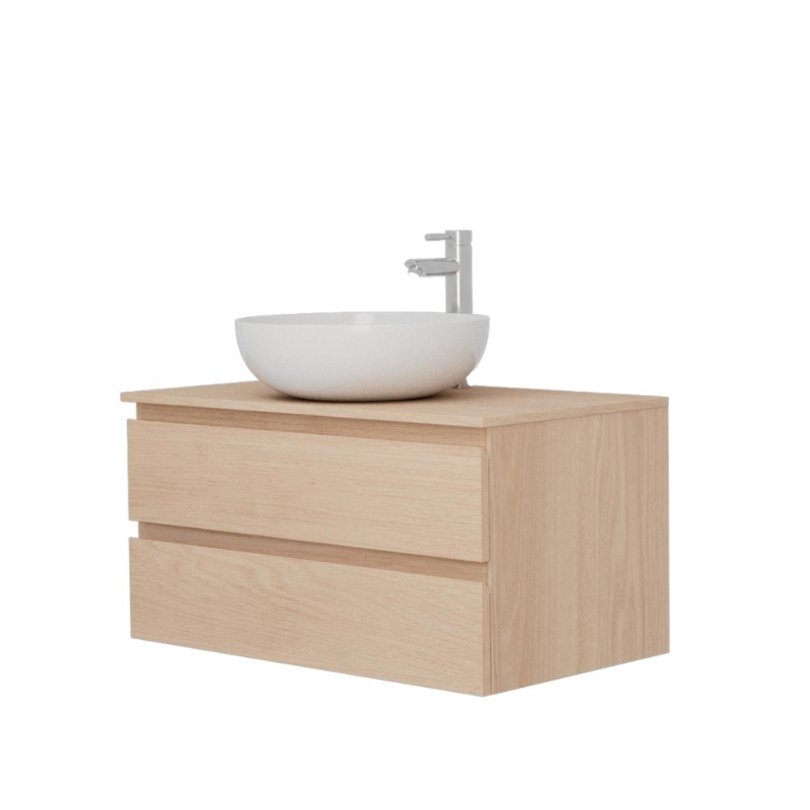 Ensemble meuble simple vasque 80 cm + vasque SACHA + robinet TAP