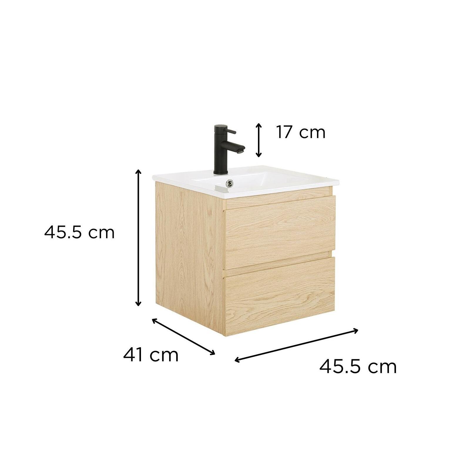 Ensemble meuble simple vasque 45 cm + robinet GRIFO