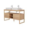 Ensemble meuble double vasque 140cm + vasques