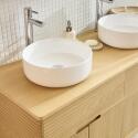 Ensemble meuble double vasque 120cm ALASKA + vasque DIEGO + robinet TAP + Miroir FLOKI + Colonne ALASKA