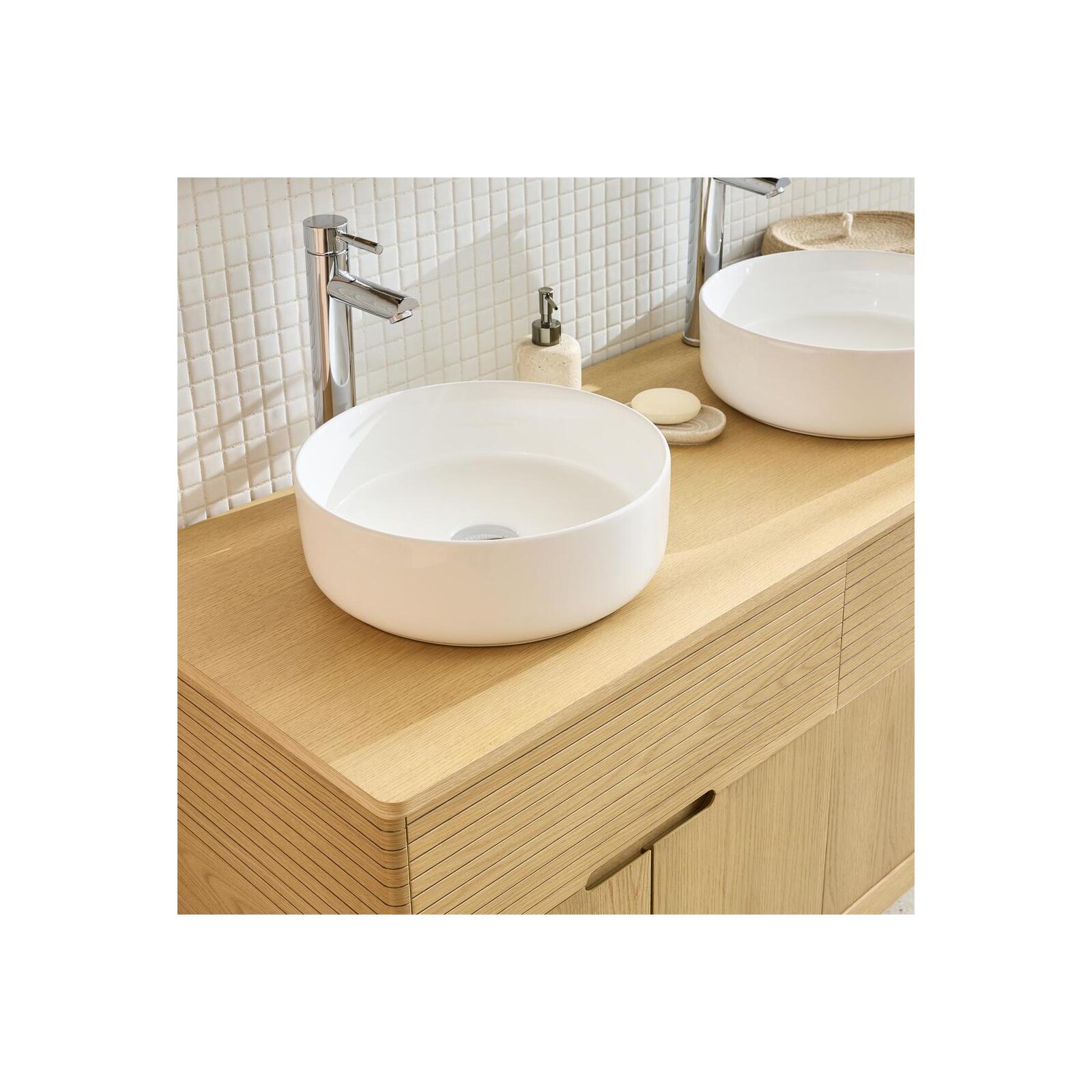 Ensemble meuble double vasque 120cm + vasque DIEGO + robinet TAP