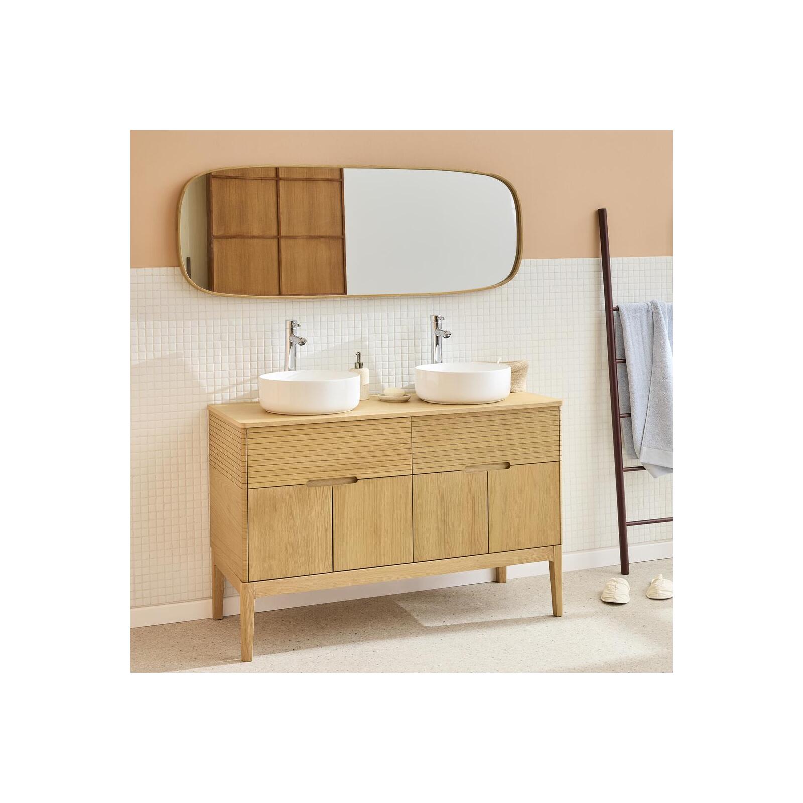 Ensemble meuble double vasque 120cm ALASKA + vasque DIEGO