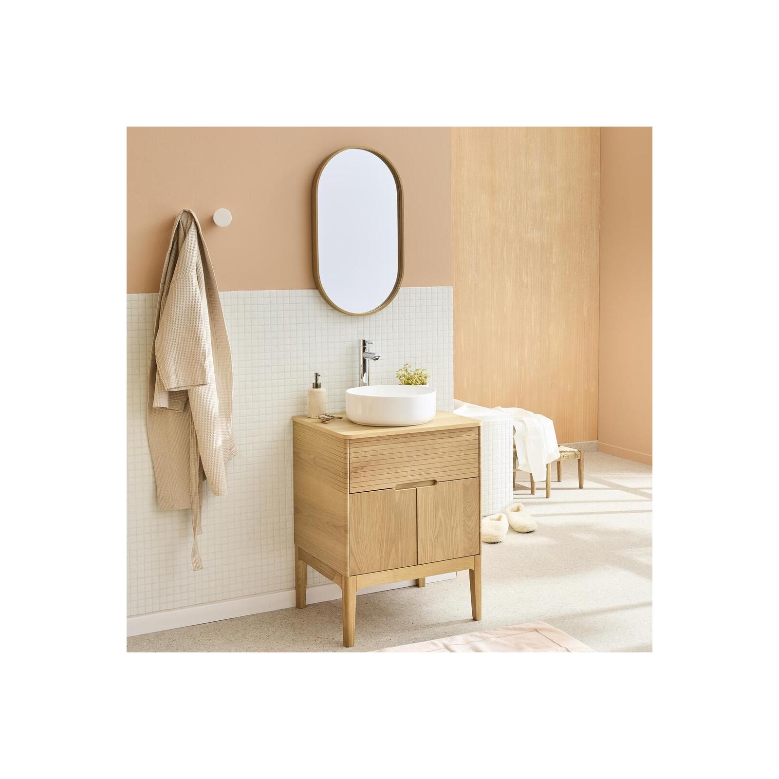 Ensemble meuble double vasque 60cm ALASKA + vasque DIEGO + robinet TAP