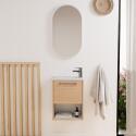 Ensemble meuble lave-mains NIKA + robinet TAP + Miroir PEPPER
