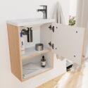Ensemble meuble lave-mains NIKA + robinet TAP + Miroir PEPPER