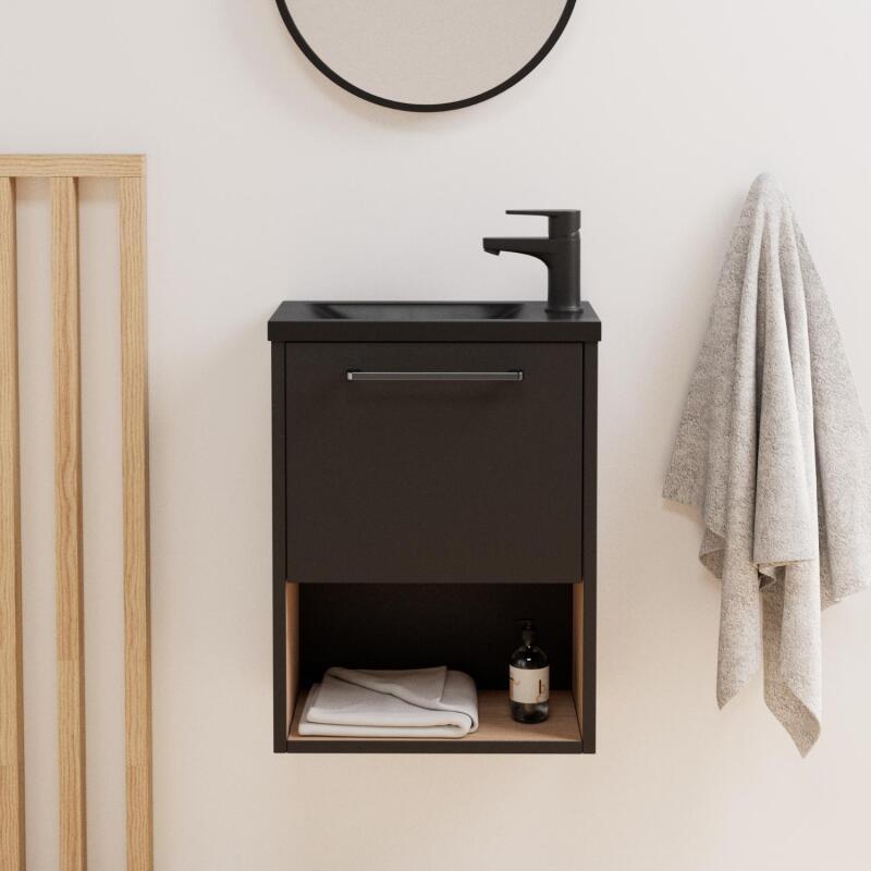 Ensemble meuble lave-mains NIKA + robinet GRIFO