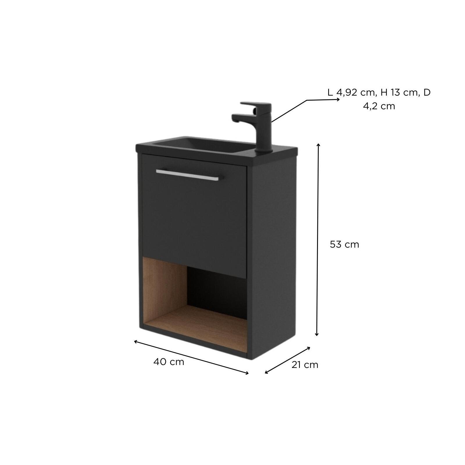 Ensemble meuble lave-mains NIKA + robinet GRIFO