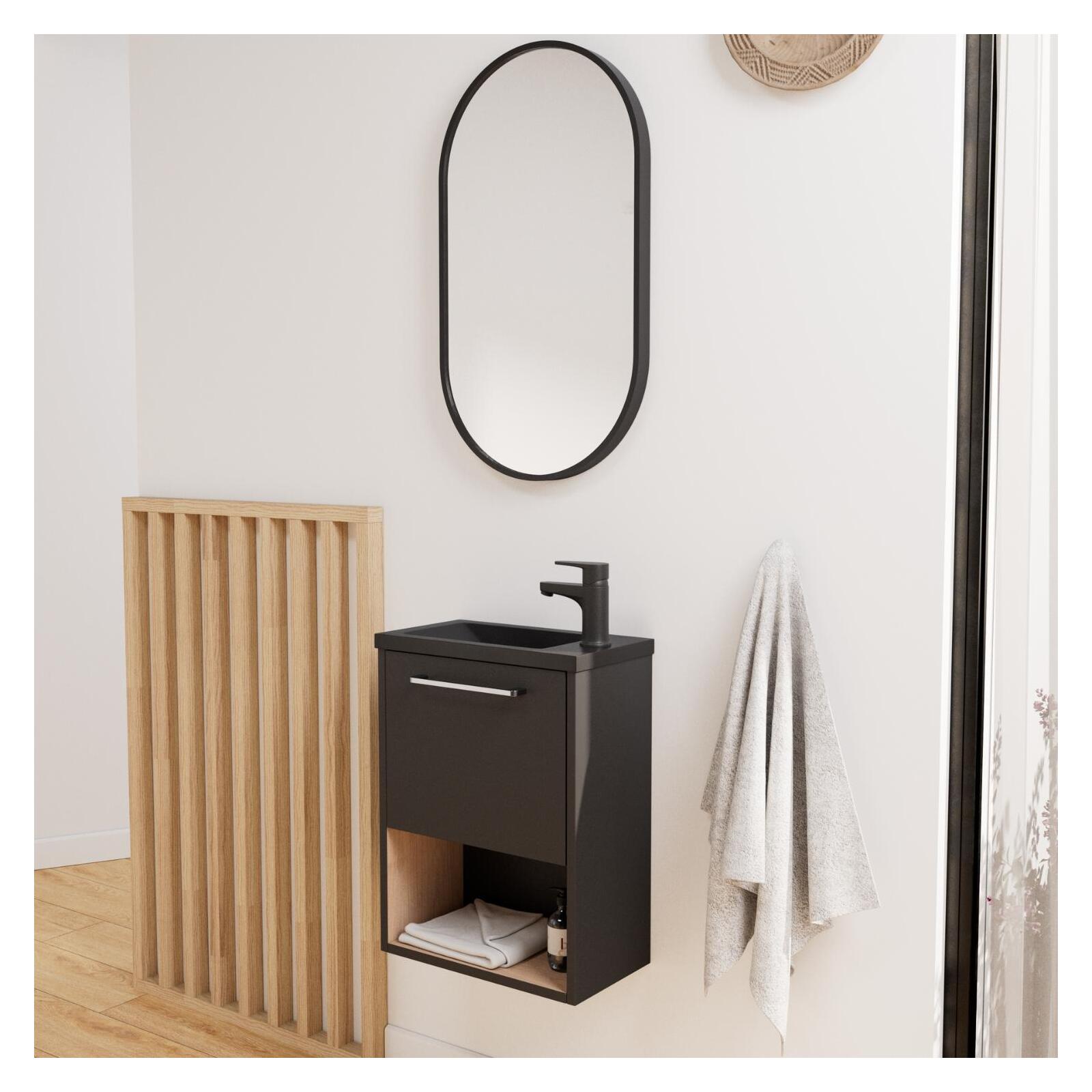 Ensemble meuble lave-mains NIKA + robinet GRIFO