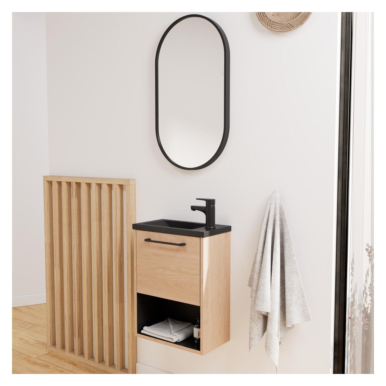 Ensemble meuble lave-mains NIKA + robinet GRIFO