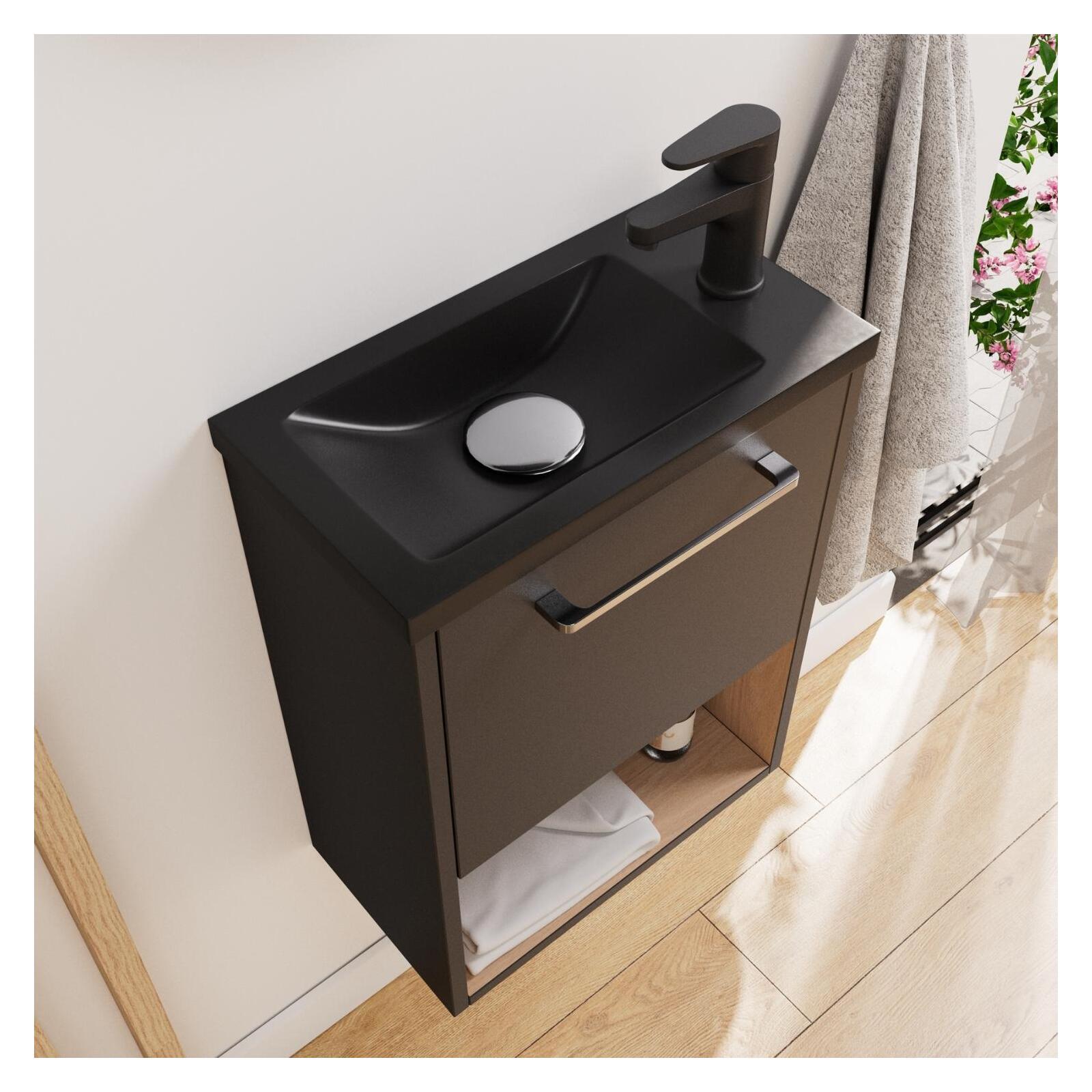 Ensemble meuble lave-mains NIKA + Miroir SIMONA