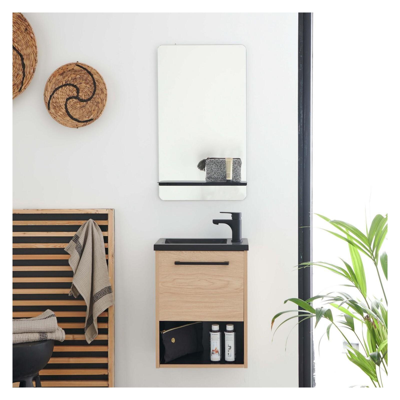 Ensemble meuble lave-mains NIKA + Miroir SIMONA