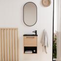 Ensemble meuble lave-mains NIKA + robinet GRIFO + Miroir PEPPER
