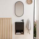 Ensemble meuble lave-mains NIKA + robinet GRIFO + Miroir PEPPER