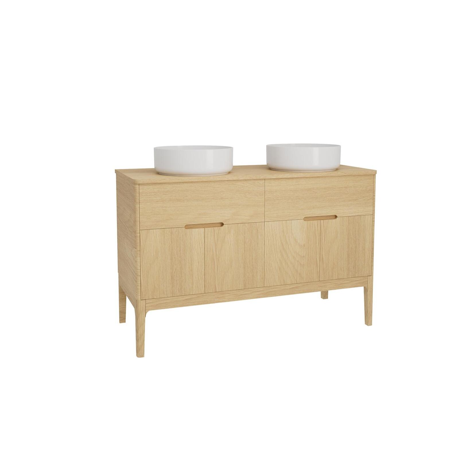 Ensemble meuble double vasque 120cm ALASKA + vasque DIEGO