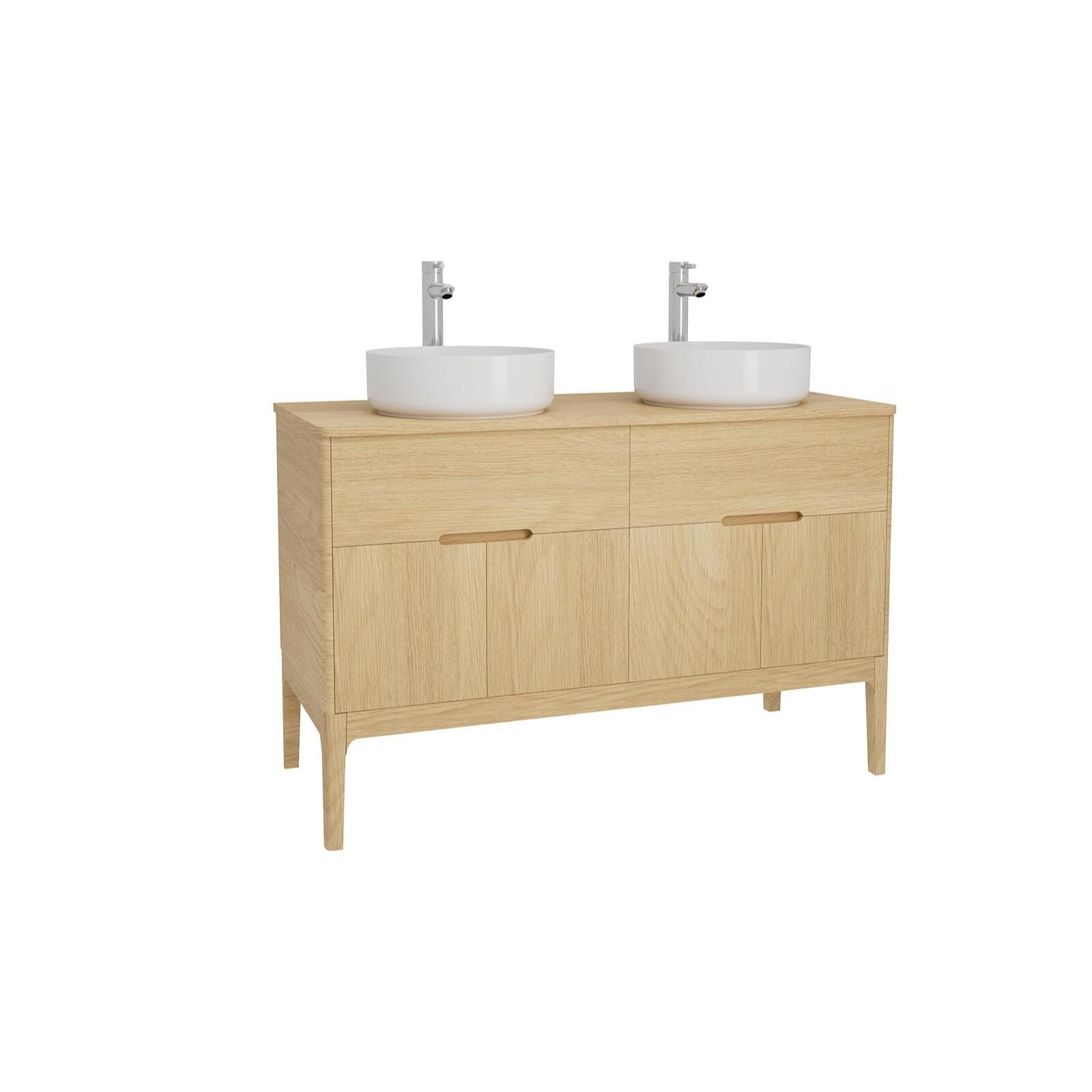 Ensemble meuble double vasque 120cm + vasque DIEGO + robinet TAP