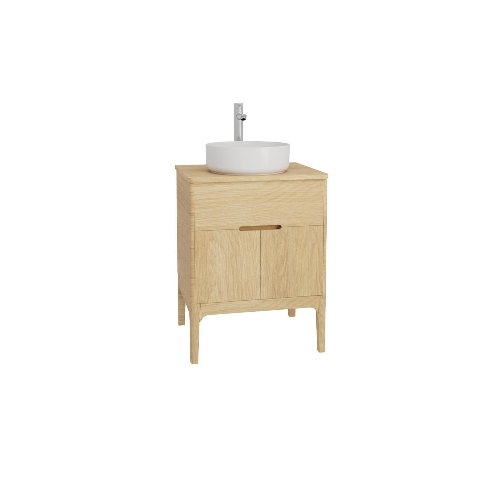 Ensemble meuble double vasque 60cm ALASKA + vasque DIEGO + robinet TAP