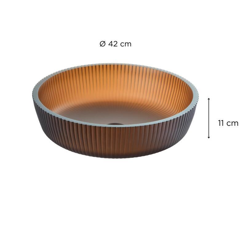 Vasque à poser ronde 42x42 cm HONNY