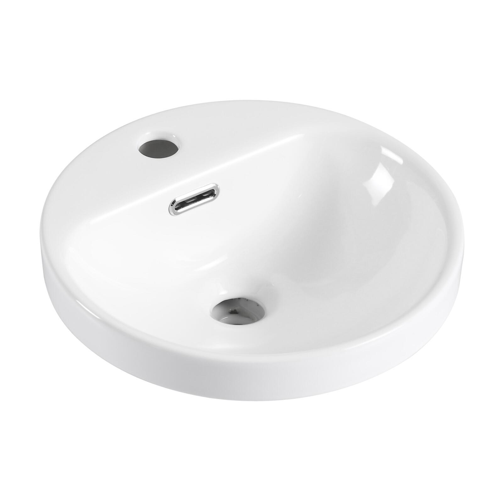 Vasque semi encastrée ronde 37x37 cm JADE