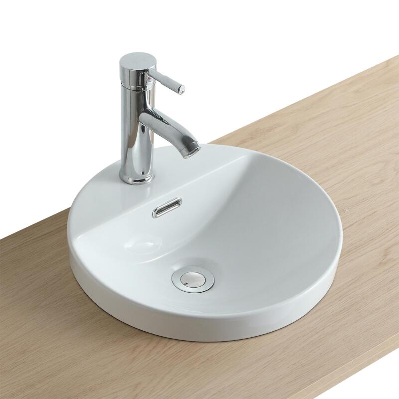 Vasque semi encastrée ronde 37x37 cm LEA